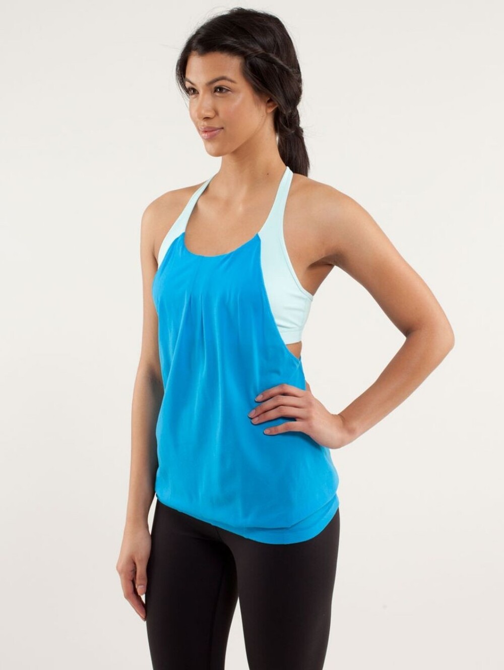 Lululemon Practice Freely Tank Beach Blanket Blue / Aquamarine women's Size 4